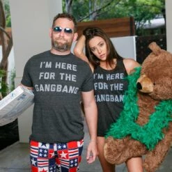 I'm Here For The Gangbang Tee -Busch Store Here for the Gangbang Charcoal Feature 014