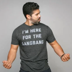 I'm Here For The Gangbang Tee -Busch Store Here for the Gangbang Charcoal Mens 003