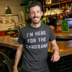 I'm Here For The Gangbang Tee -Busch Store Here for the Gangbang Charcoal Mens 011