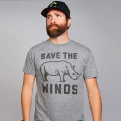 Save The Winos Tee -Busch Store Save the Winos gray male 001